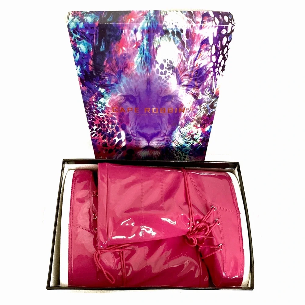 Cape Robbin Pink Snowbell Patent Cold Weather Boots - Size 9 - Picture 6 of 13